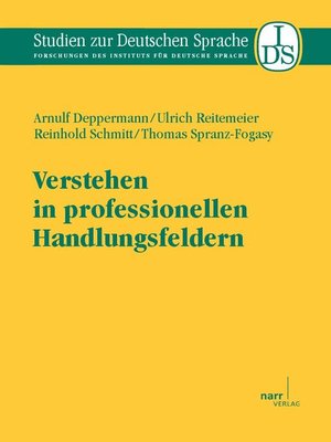 cover image of Verstehen in professionellen Handlungsfeldern